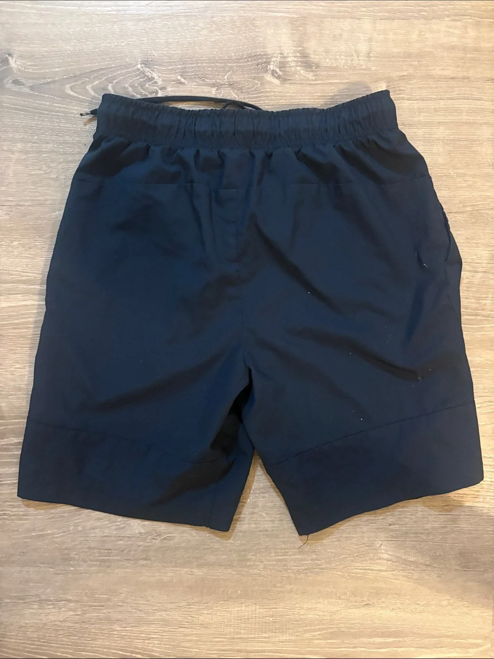 Nike Men's Navy Athletic Shorts with White Swoosh